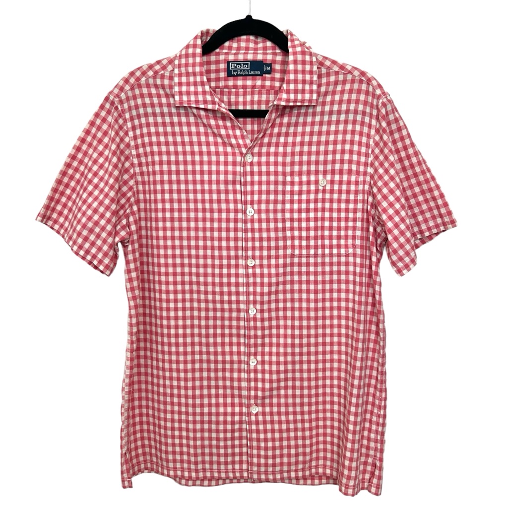 Polo By Ralph Lauren Summer Gingham Shoet Sleeve Shirt Sz M